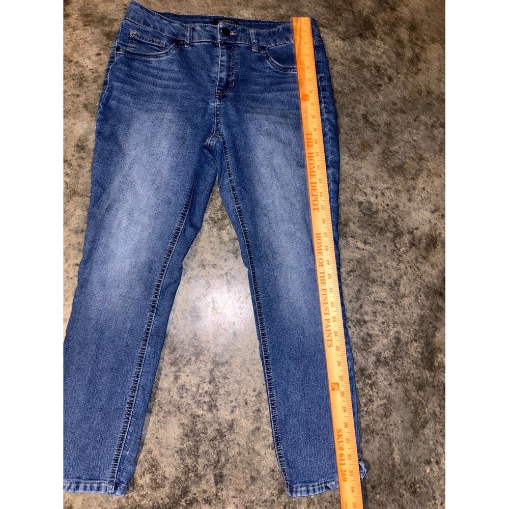D. Jeans Skinny Womens 8 Blue Denim Stretch Mid Rise Medium Wash Slim Fit Casual - Picture 9 of 14